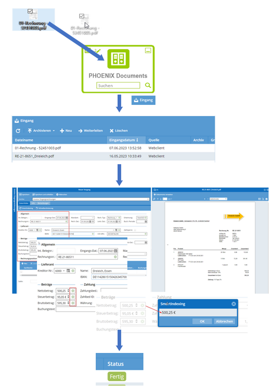 PHOENIX Dokumentenmanagement-Software: SmartTools für effiziente Arbeitsabläufe - Drag & Drop, automatischer Import, intelligente Klassifizierung und mehr